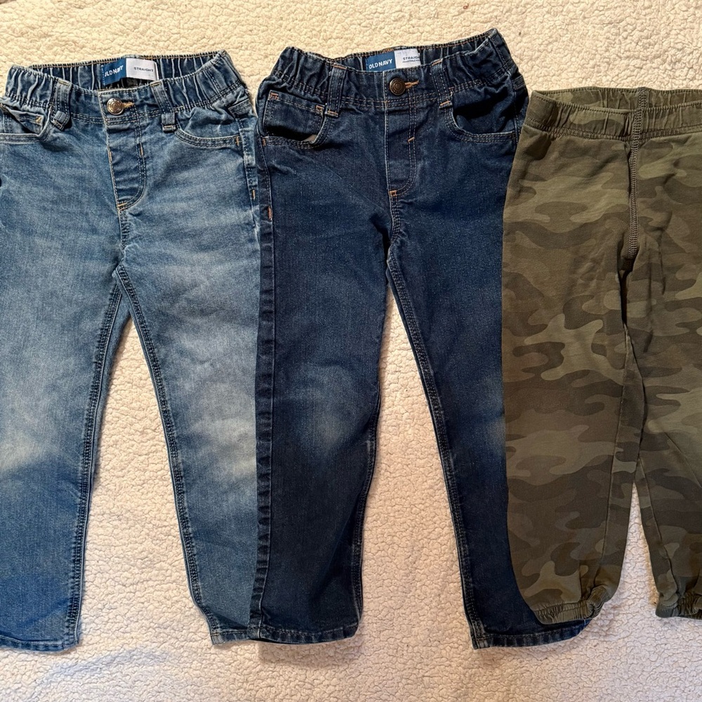 Old Navy Kids Denim and Camo Jeans Trio